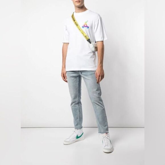 Palace Men's Tri-Ferg T-Shirt Crewneck Short Sleeve White Size X Large - Picture 1 of 6